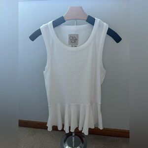 White Peplum Top, size small